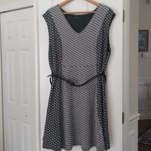 Black and white A-line skater dress